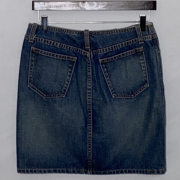 J. Crew 100% Cotton Denim Skirt - Size 2 - Picture 2 of 5